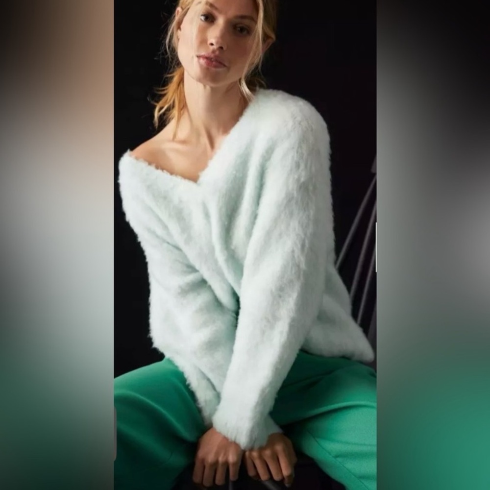 Maeve (Anthropologie) Plush V-neck sweater